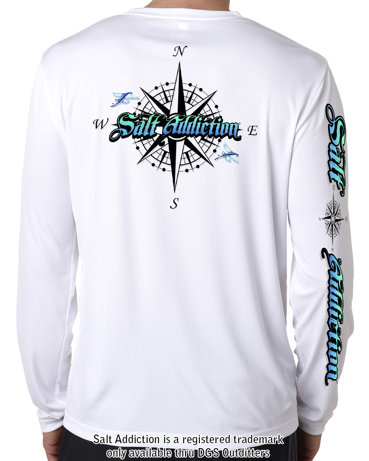 Salt Addiction t shirt long sleeve microfiber Ocean fishing uv 50+ Quick Dry