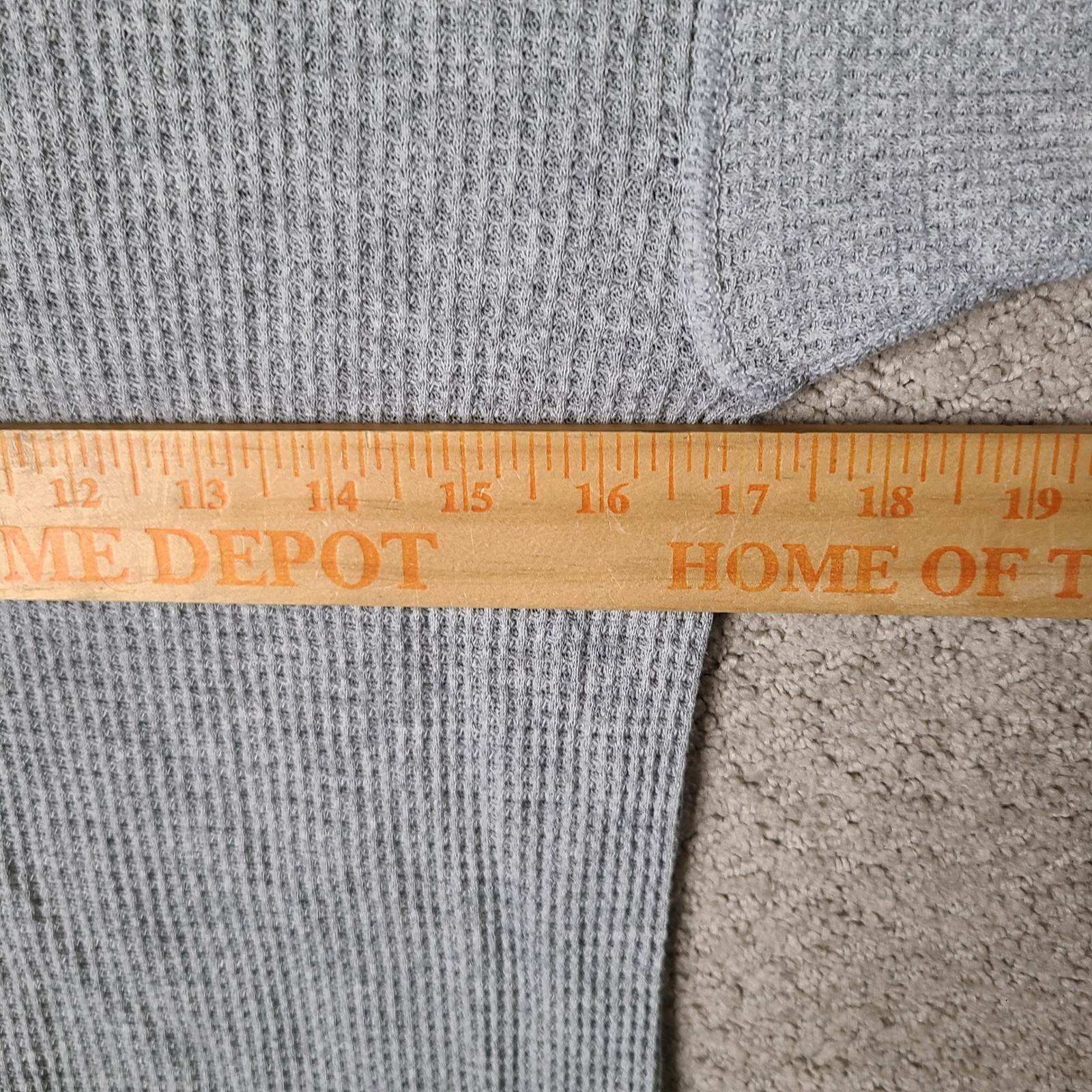 North West Territory Shirt Mens XL Gray Waffle Knit Thermal Long Sleeve USA