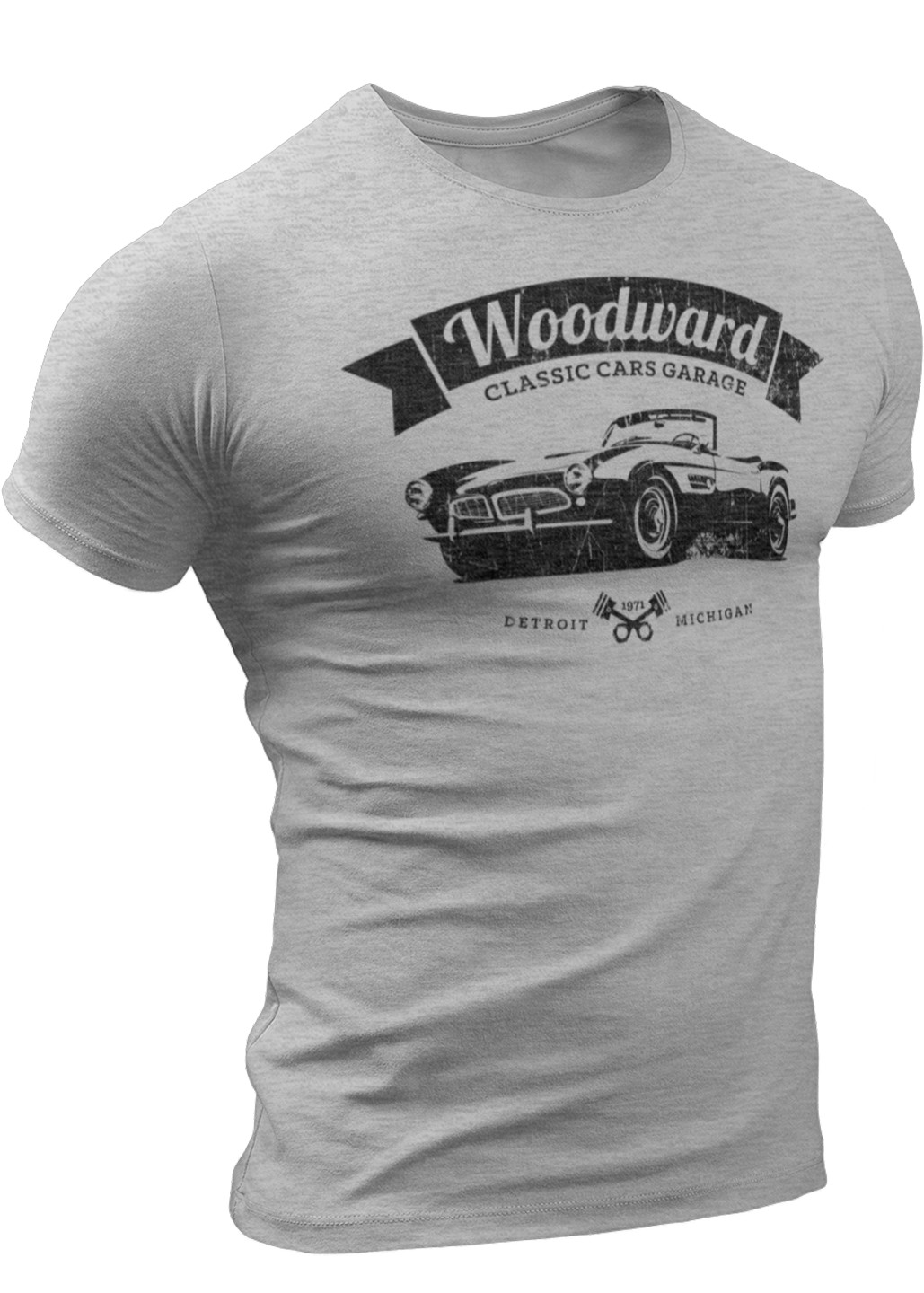 (0024) Woodward Classic Cars Garage T-shirt (3), Detroit T-Shirts LLC