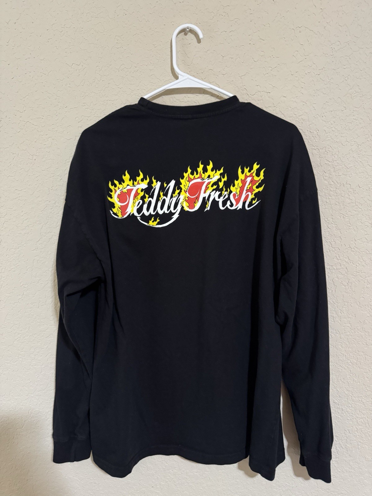 Teddy Fresh Bear Up in Flames Long Sleeve T-Shirt