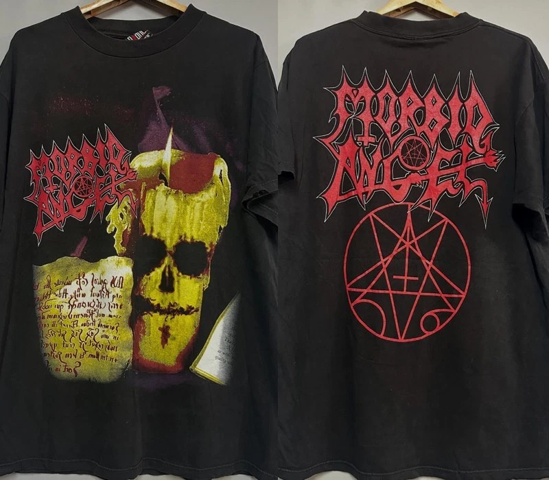 Morbid Angel Death Metal 90s Basic Black 2 sided Unisex T shirt S-2345XL