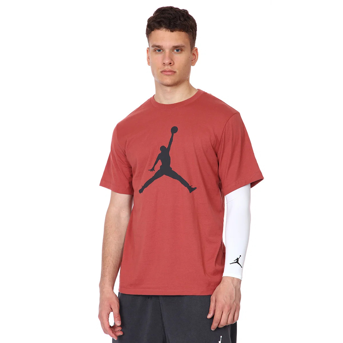 Nike Air Jordan Jumpman Logo Tee Mens T-Shirt Red Size L Casual Top
