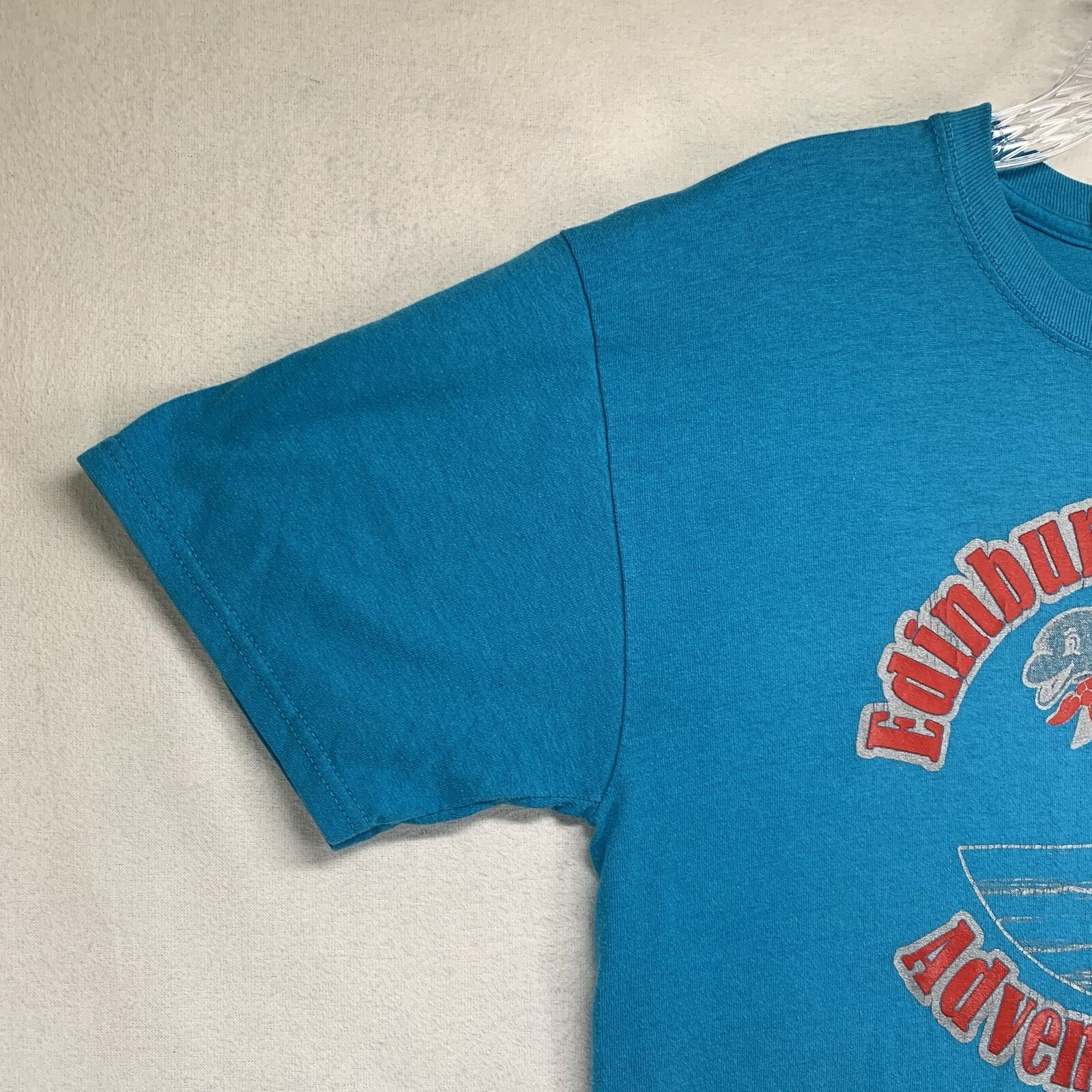 Vintage Blue T Shirt Mens Size Medium Edinburg Dolphins Adventurer Club Director