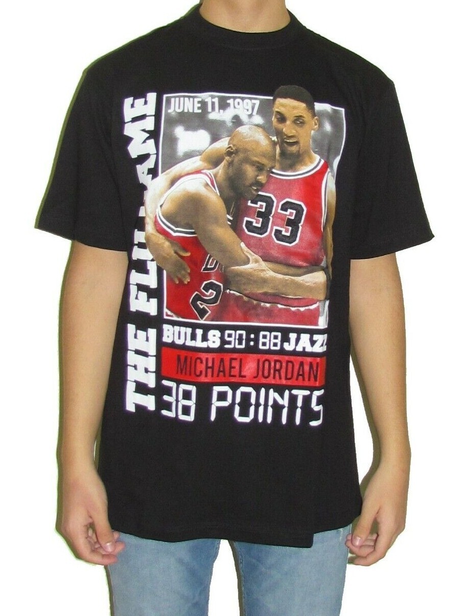 MEN’S PRINTED T-SHIRT he Flu Game, Flashback Friday Michael Scottie Pippen