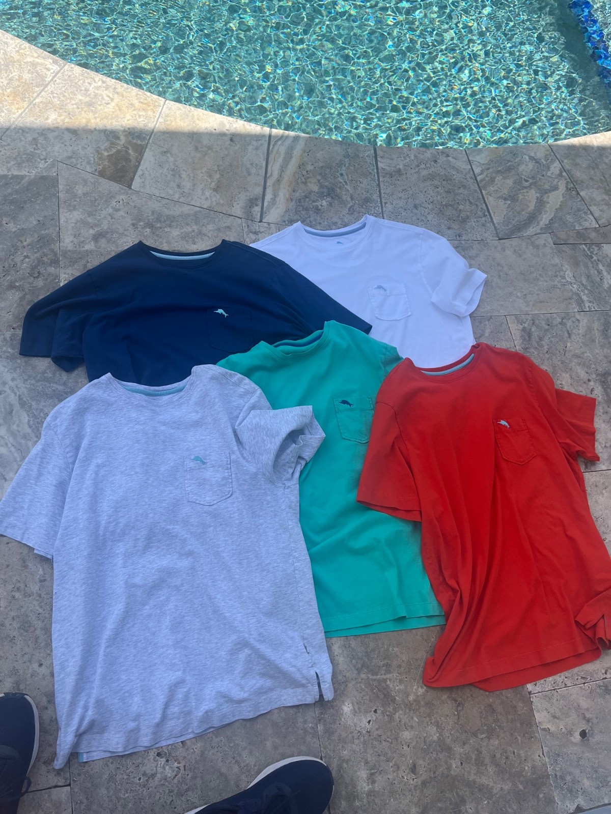 Lot of 5 Tommy Bahama Bali Tees Size XS (Fits Like Mens Medium