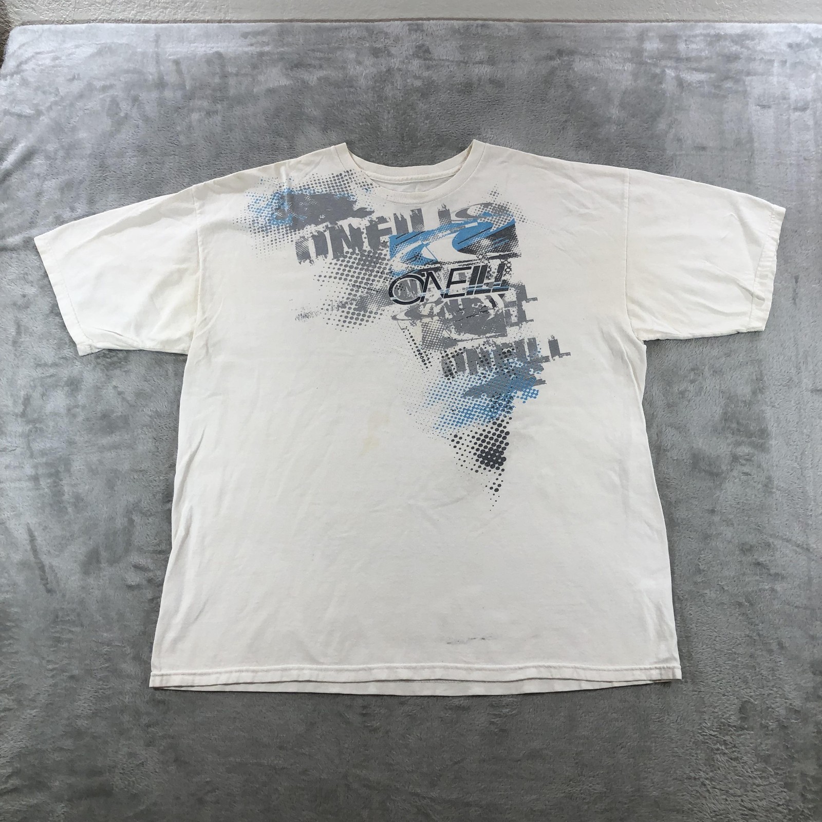 Vintage O’Neill Shirt Mens XL White Logo Graphic Surf Tee Tagless Y2K Surfwear