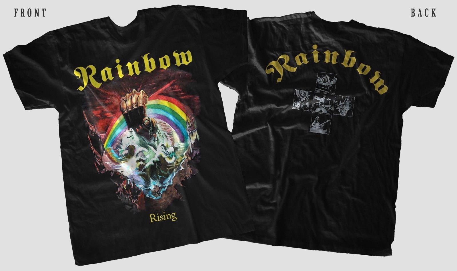 2 Sides RAINBOW – Rising Black Cotton Shirt Full size S-5XL HRB891