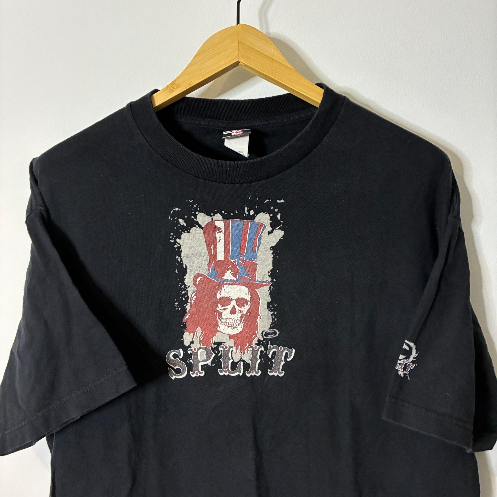 Vintage Split Shirt Mens XL Extra Large Black Skateboard Y2K Skate Surf