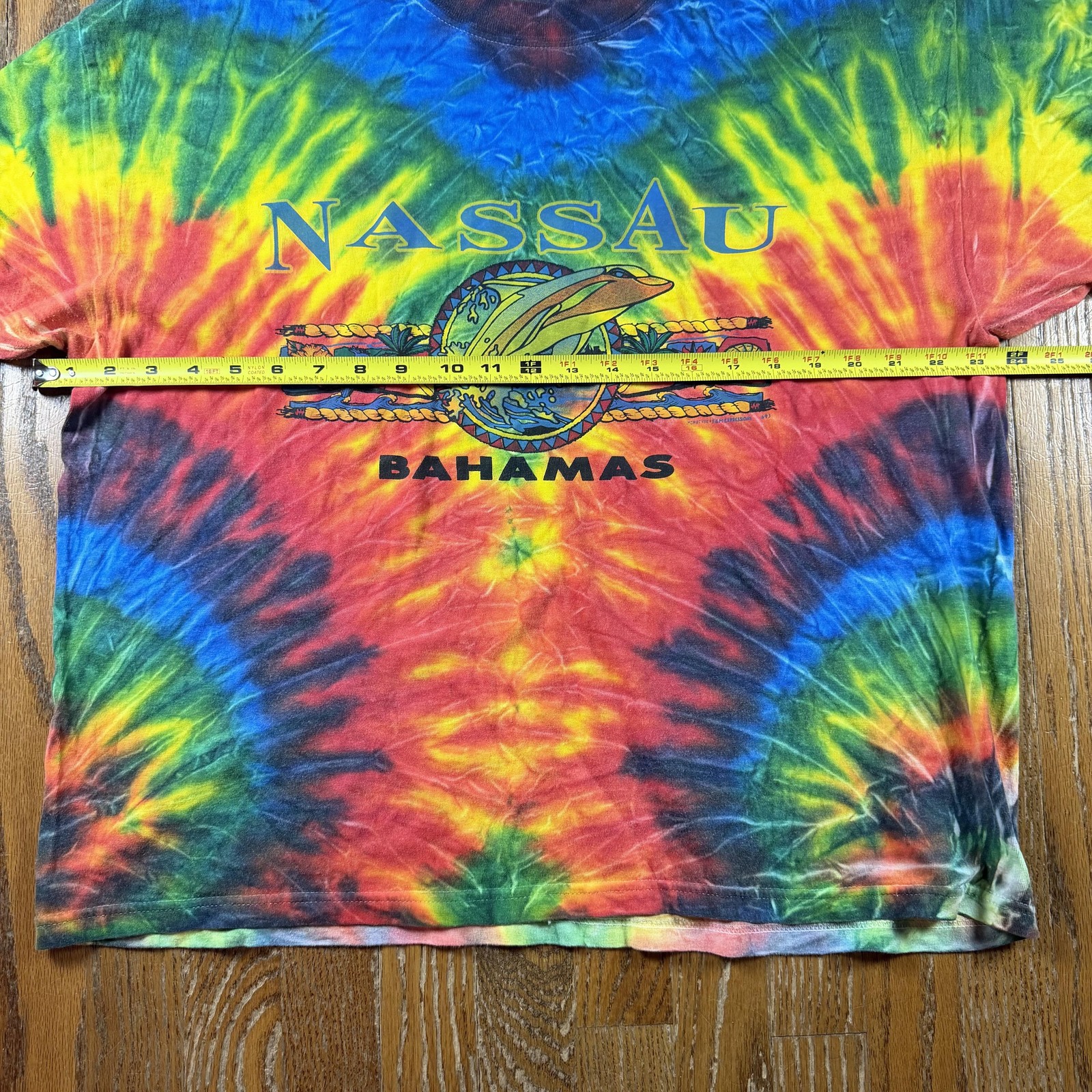 N.A.T. Shirt Mens XL Multicolor Tie Dye Nassau Bahamas USA Festival Hippie