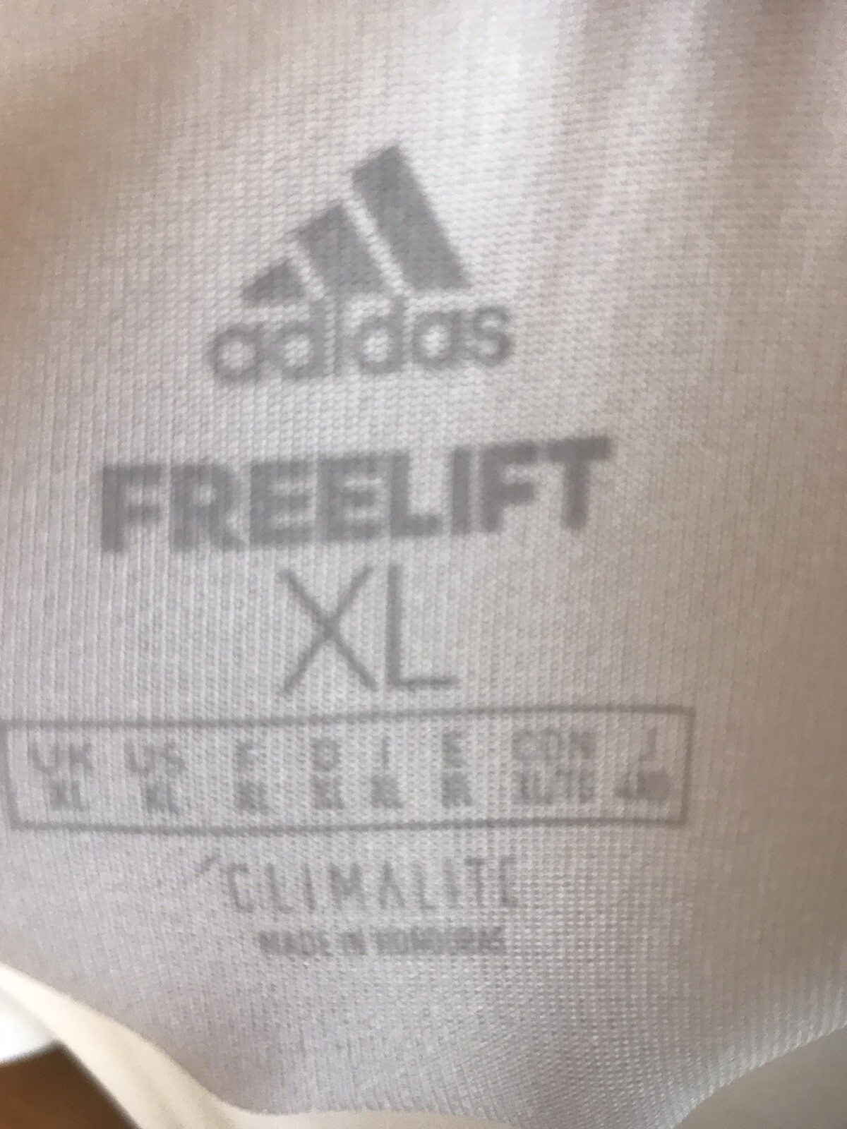 Adidas white Climate t shirt sz XL