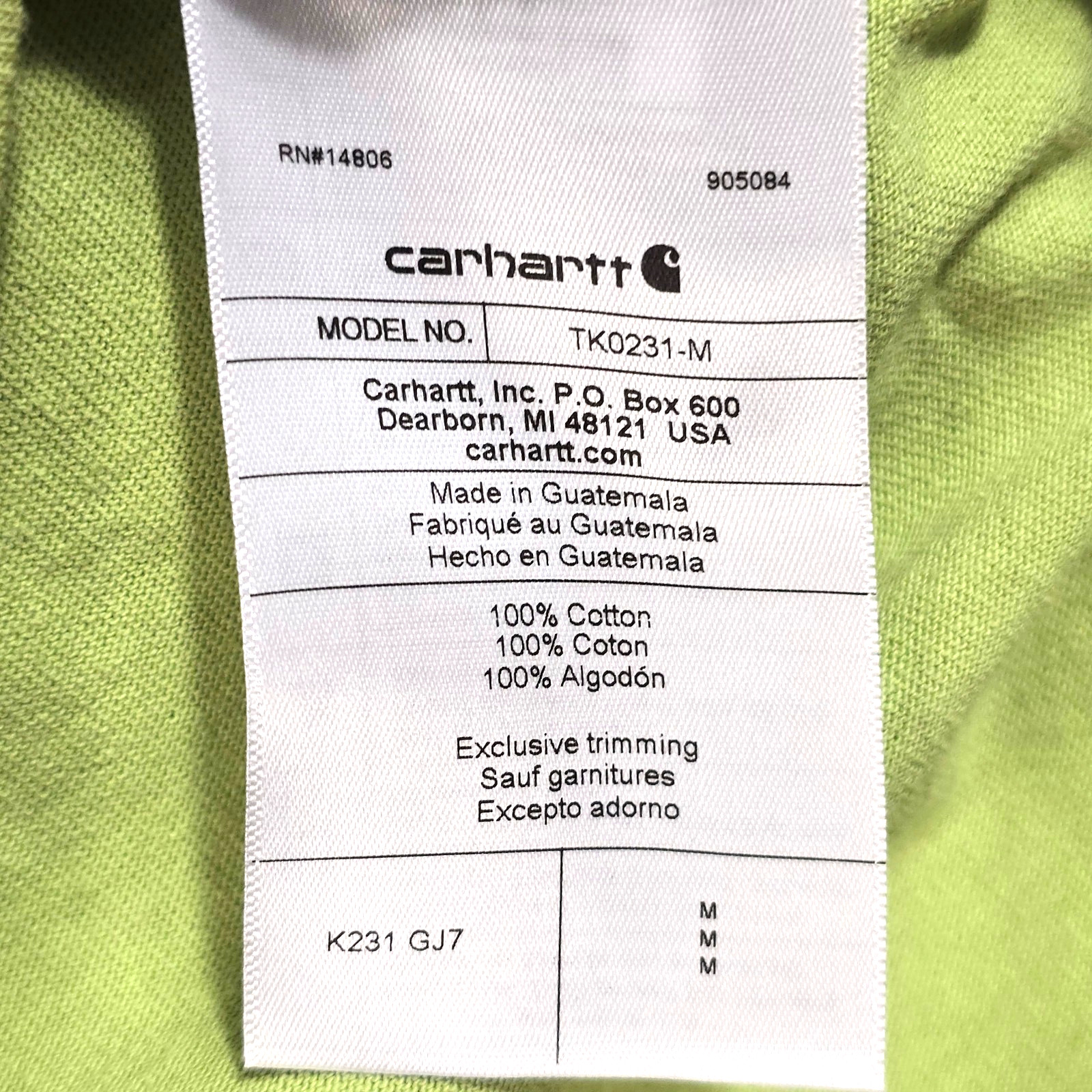 CARHARTT Heavyweight Shirt Mens Medium Green Long Sleeve Outdoor Spellout NWT
