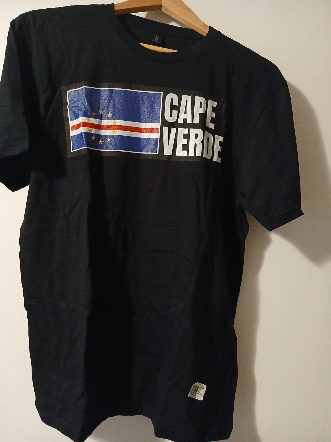 Cape-Verde-Flag Mens Graphic Tee, 100% Cotton, Casual Summer Wear