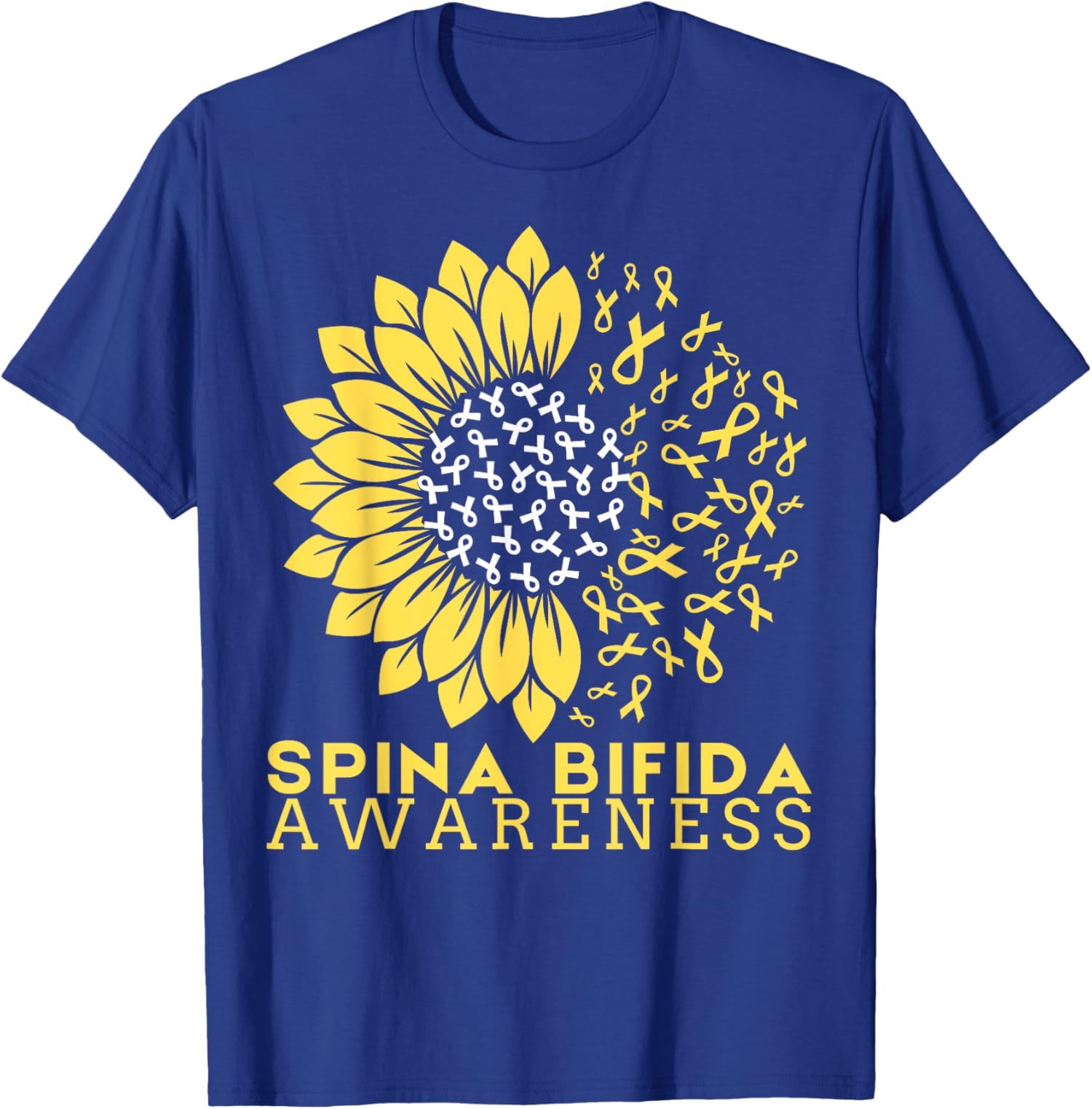 Spina Bifida Awareness Month Sunflower Ribbon T-Shirt