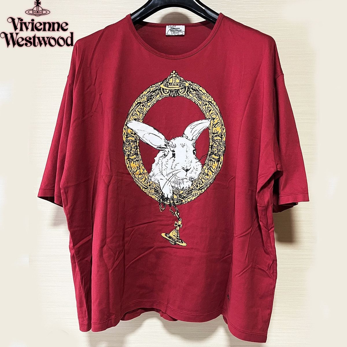 Vivienne Westwood MAN Bunny in Frame Short-sleeved t-shirt Free size Red Japan