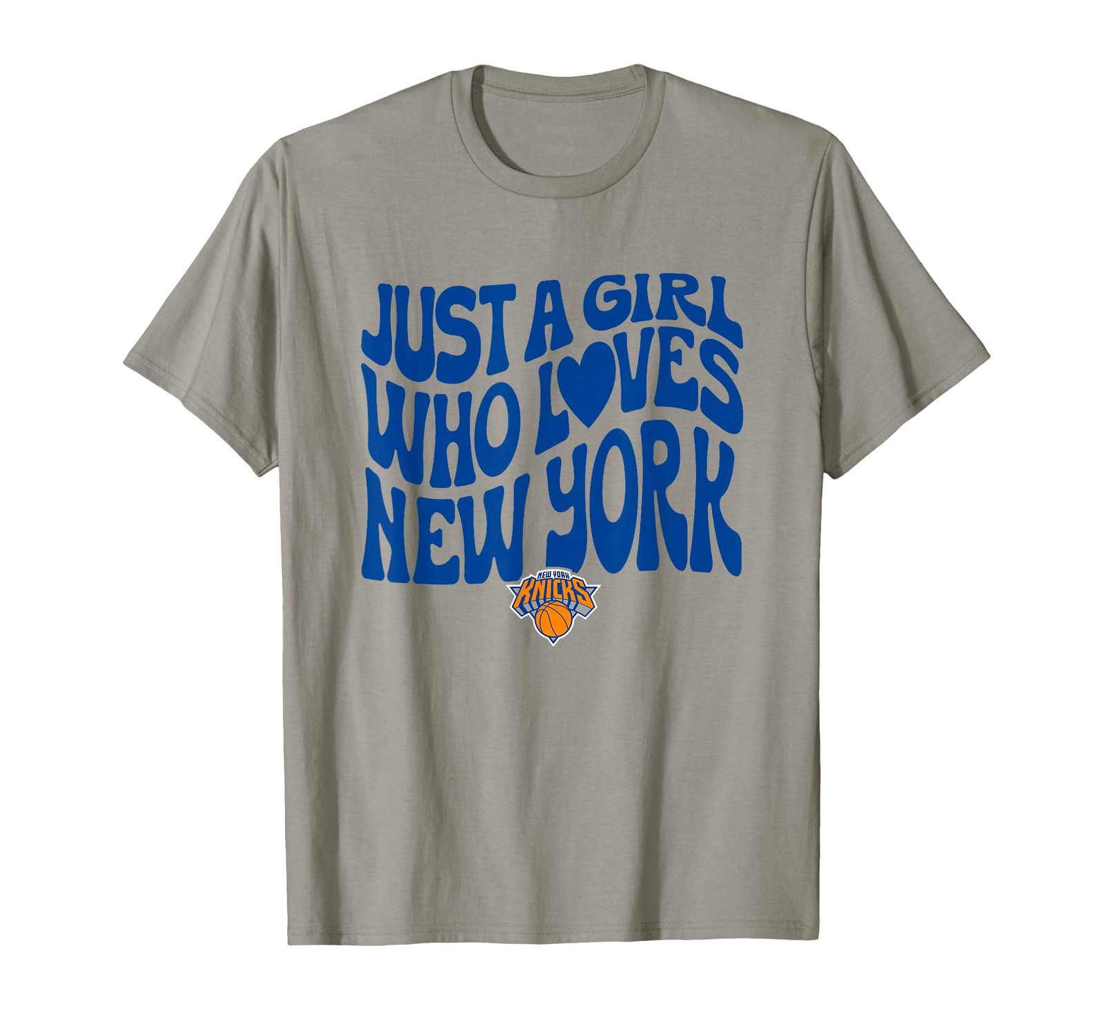 New York Knicks Nba Just A Girl Who Loves York Knicks Wave Logo T-Shirt