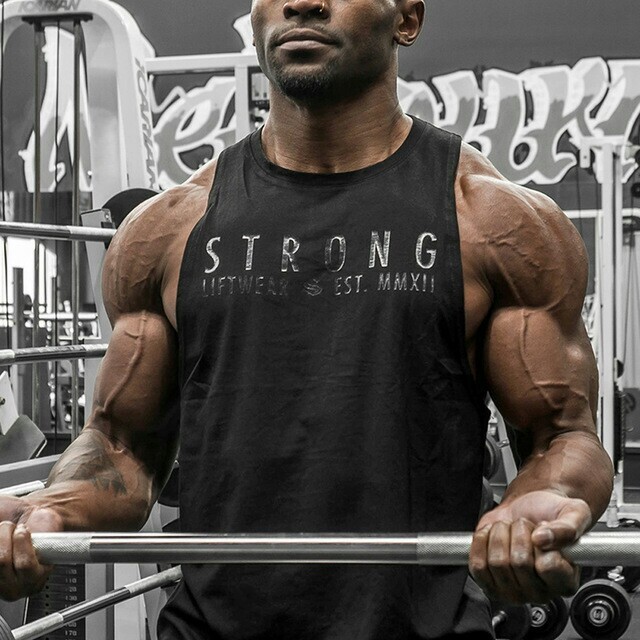 Mens Tank Tops Gym Muscle Tee Fitness Workout Bodybuilding Shirt Sleeveless Vest