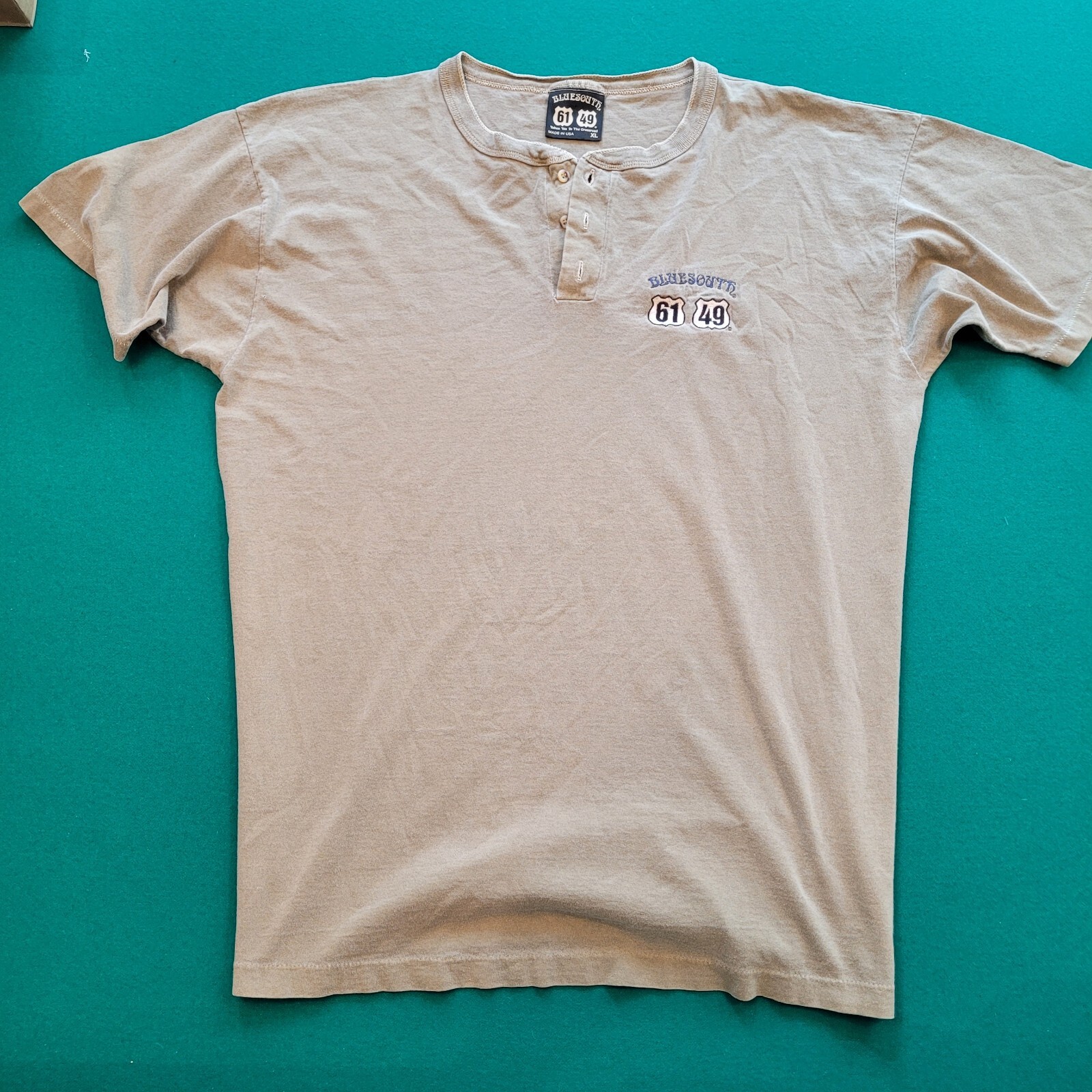 Vintage Bluesouth short sleeve henley t-shirt, brown, pre-owned