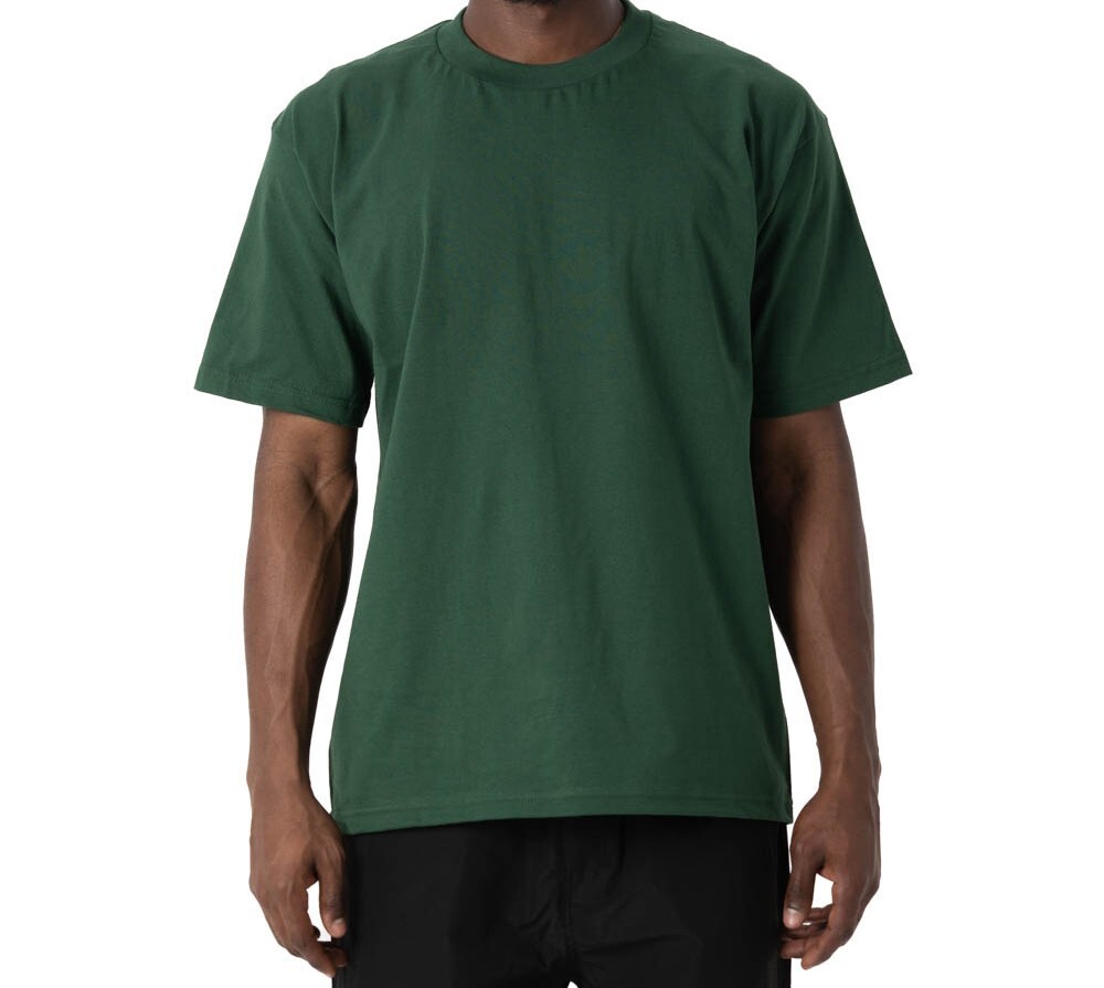 Pro Club Men’s Heavyweight Plain Cotton Short Sleeve Crew Neck T-Shirt Big Tall