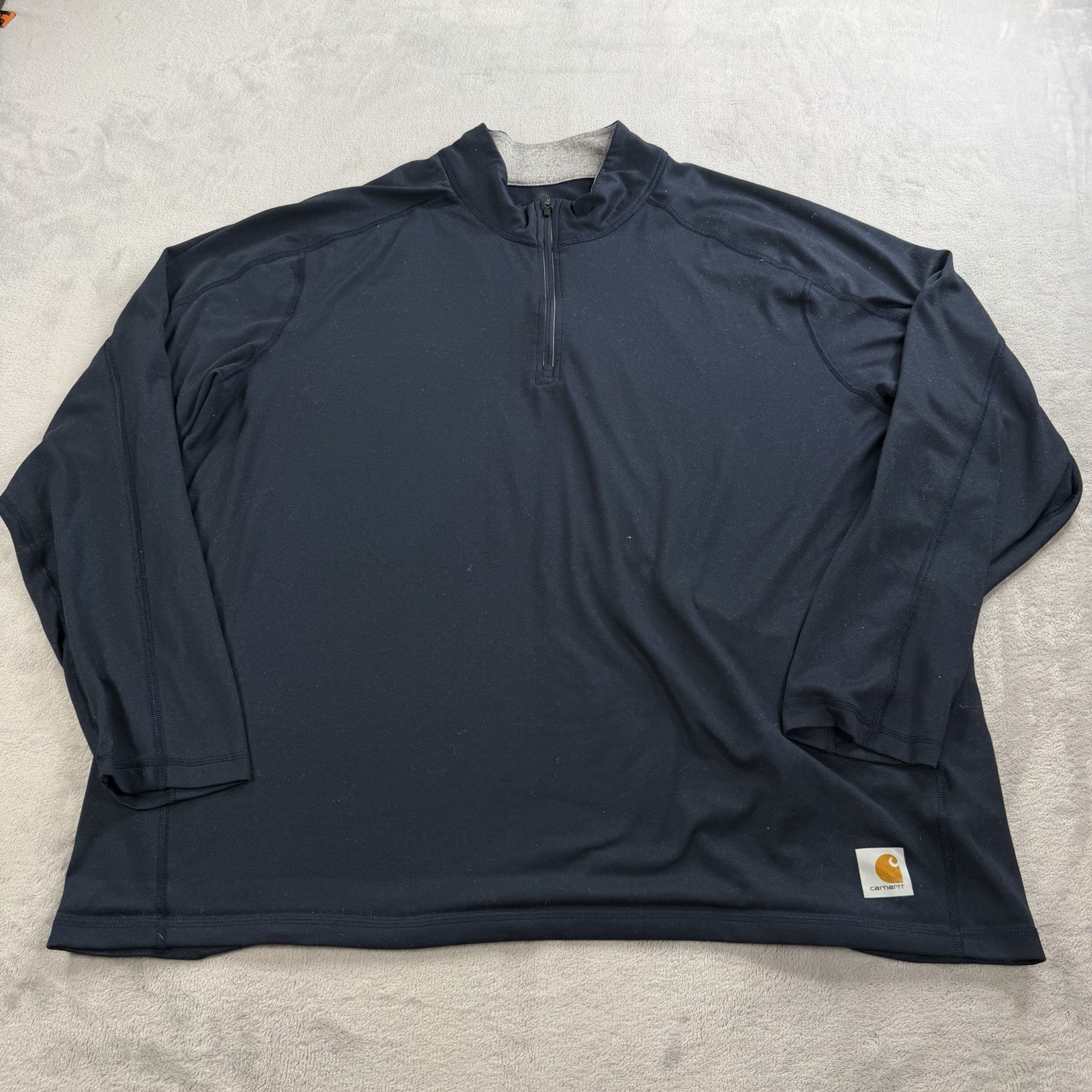 Carhartt Force 1/4 Zip Pullover Blue Mens XL Relaxed Fit Long Sleeve Lightweight