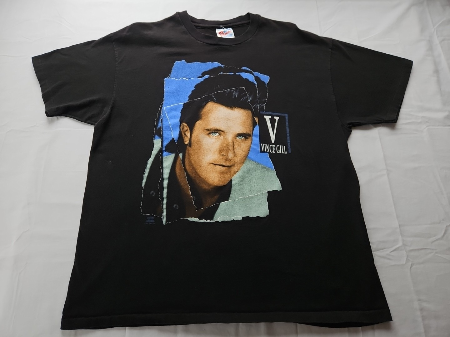 Vintage 1992 Vince Gill Tour Shirt Hanes Tag USA Single Stitch Adult XL 22×27.5