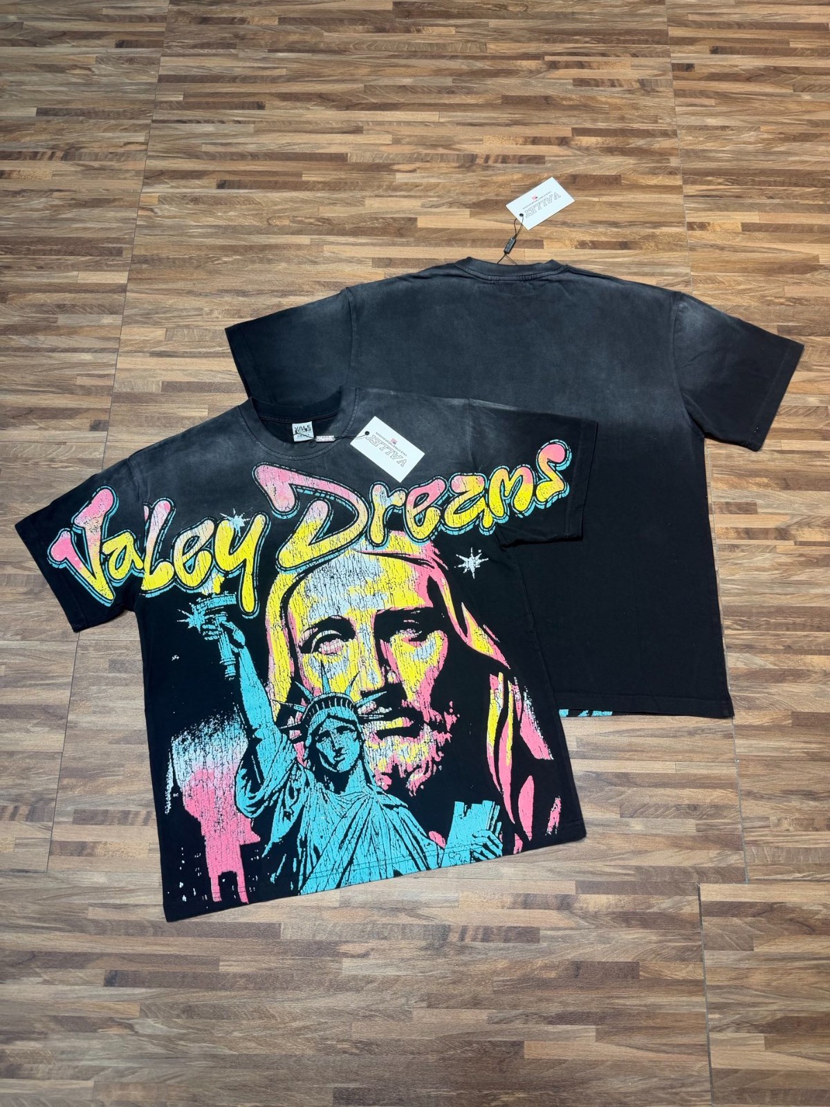 Black S-M-L-XL Valley Tee Shirt Short Sleeve
