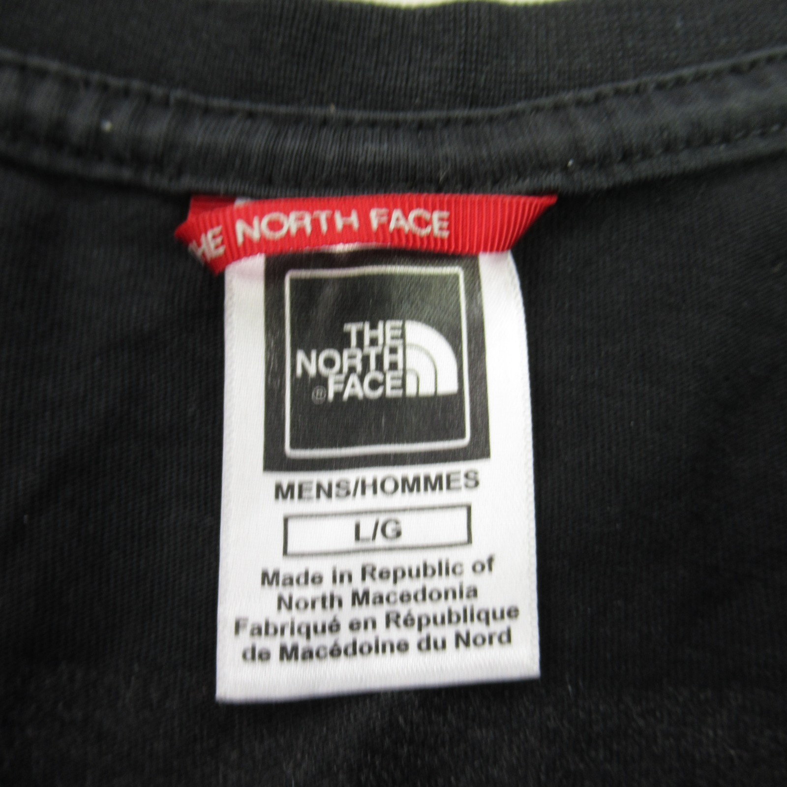 North Face Shirt Mens Large Black Short Sleeve Crew Neck Lightweight Casual