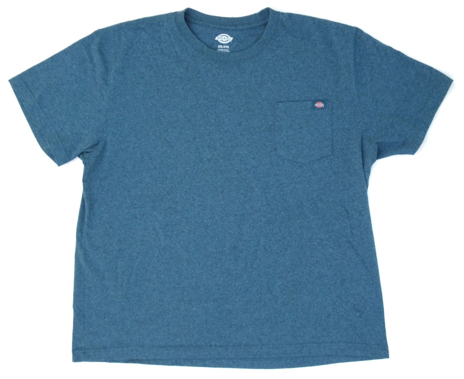Dickies Blue Green Pocket Logo Men’s 2XL Jersey Cotton Short Sleeve T-Shirt Work