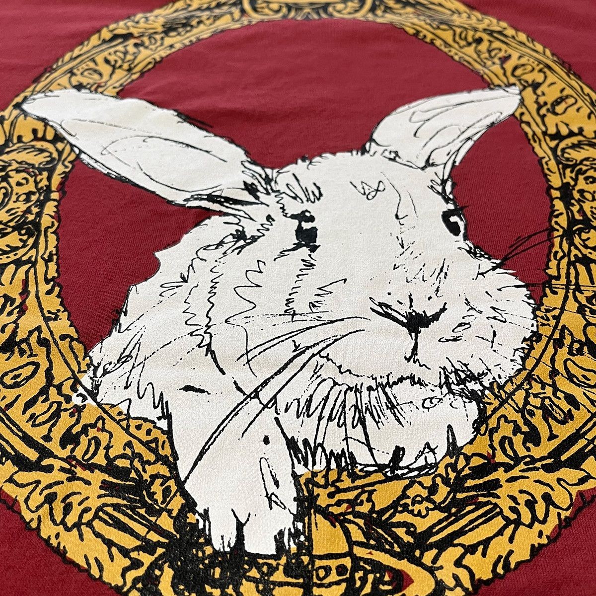 Vivienne Westwood MAN Bunny in Frame Short-sleeved t-shirt Free size Red Japan