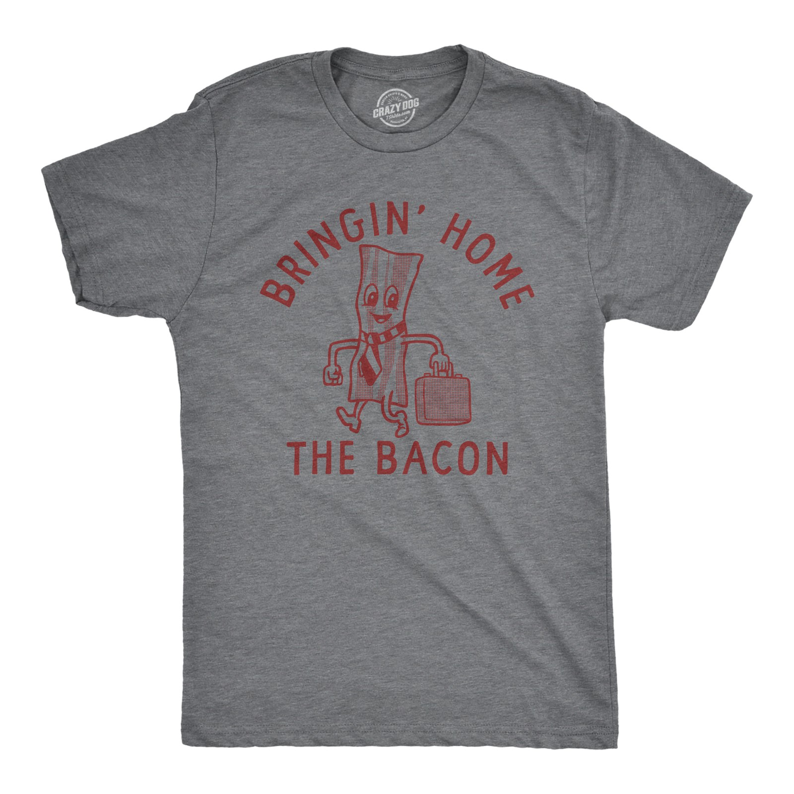 Mens Bringing Home The Bacon T Shirt Funny Office Job Business Man Money Joke