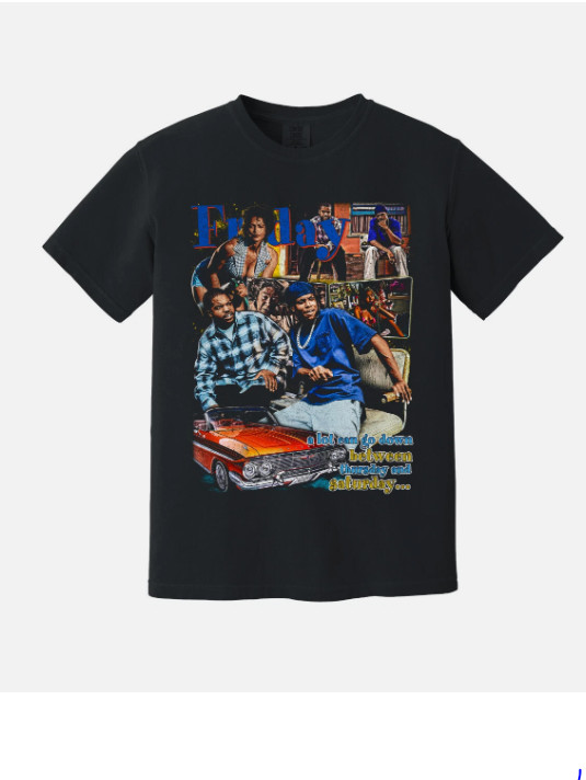 Friday Heavyweight T Shirt – 1990s movie hip hop film Chris Tucker Ice Cube