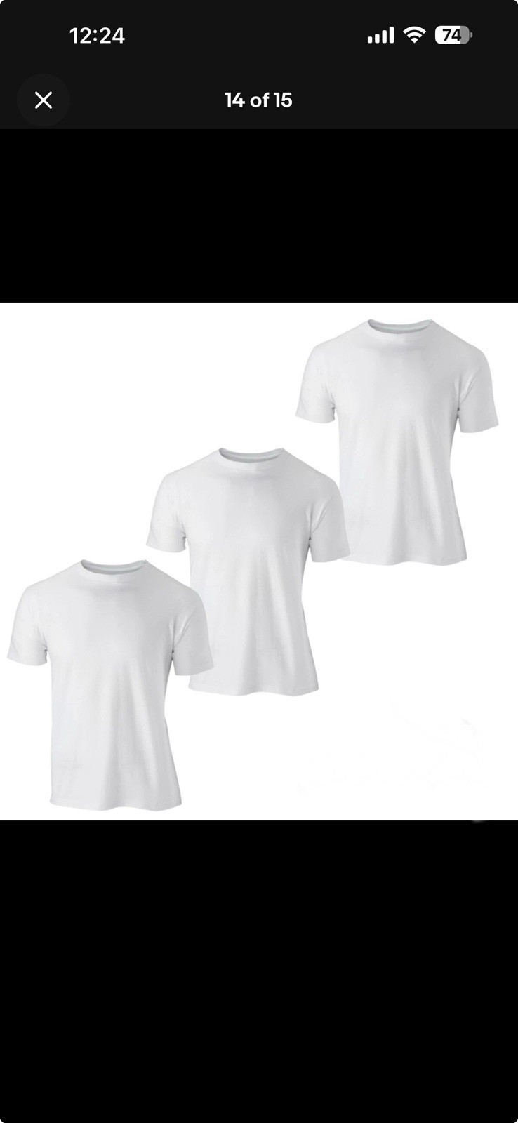 Sada Crew-Neck T-shirt Short-sleeve (3pc) 100% Cotton. Size M