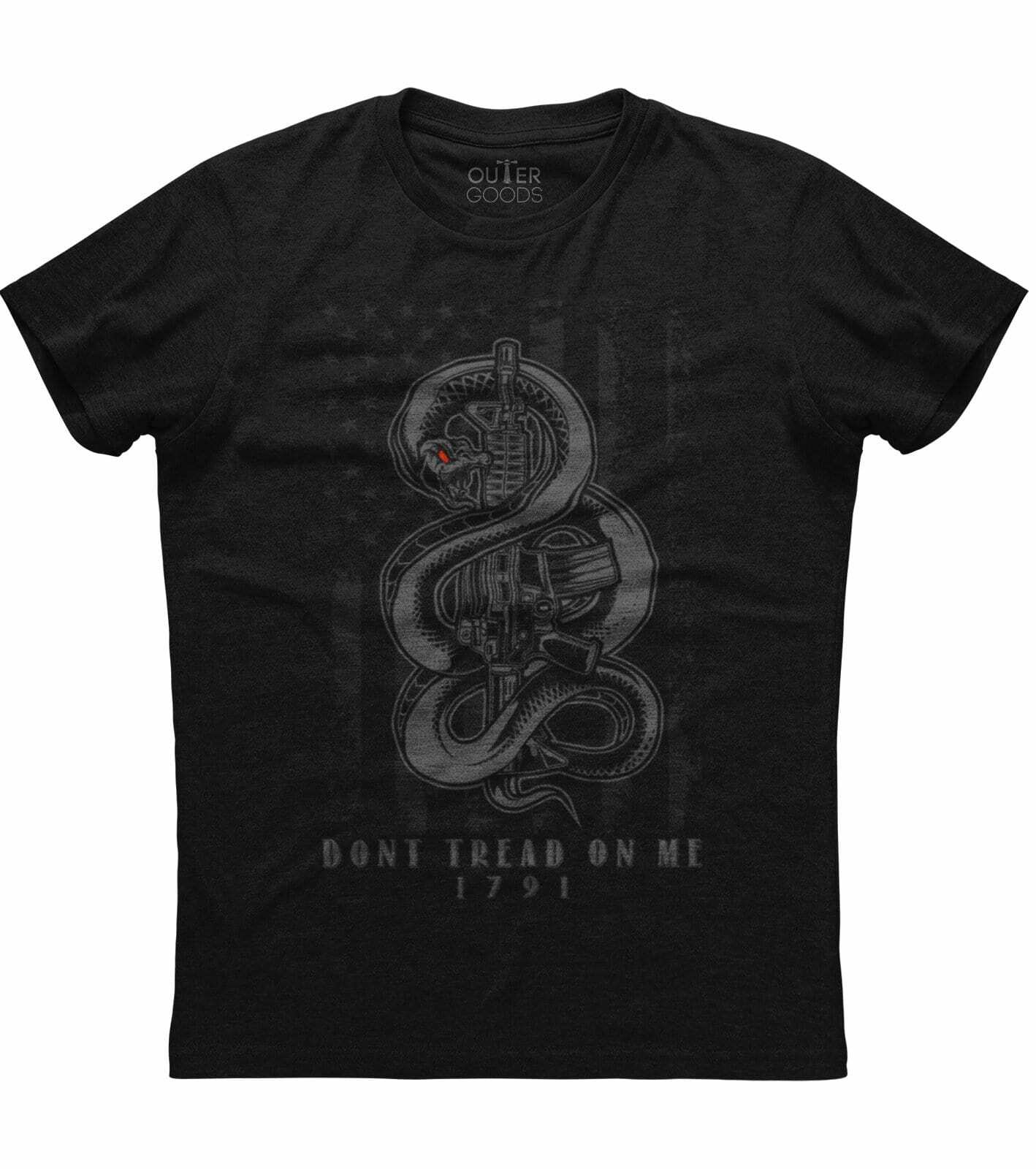 Mens American Flag Dont Tread On Me Snake 1791 Patriotic T-shirt Gun Gadsden USA