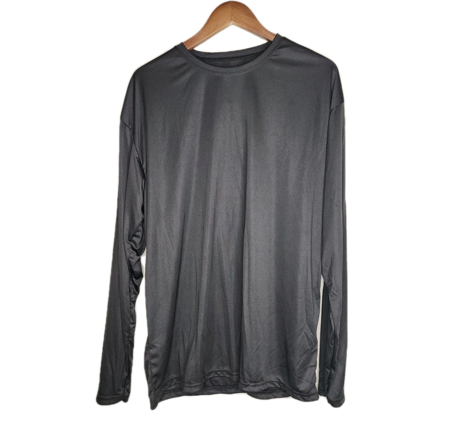 A4 Long Sleeve Cooling Performance Crew Shirt in Black Size XL