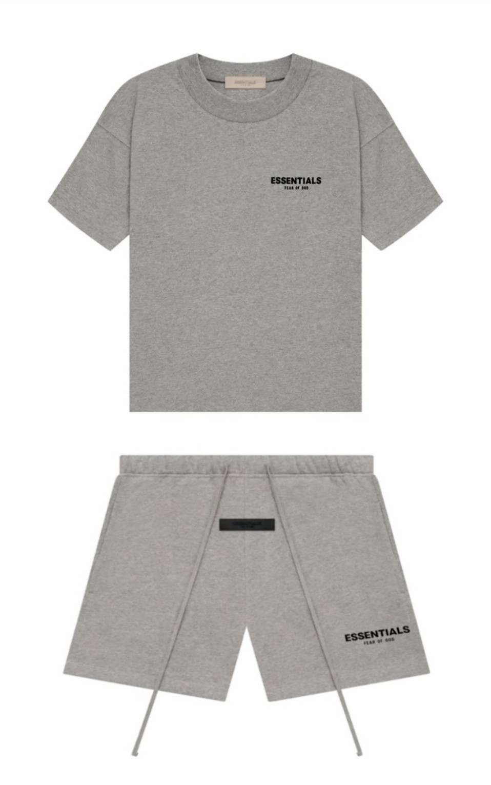 NEW Fear of God Essentials Dark Oatmeal Shirt & Shorts Combo Authentic XS & S