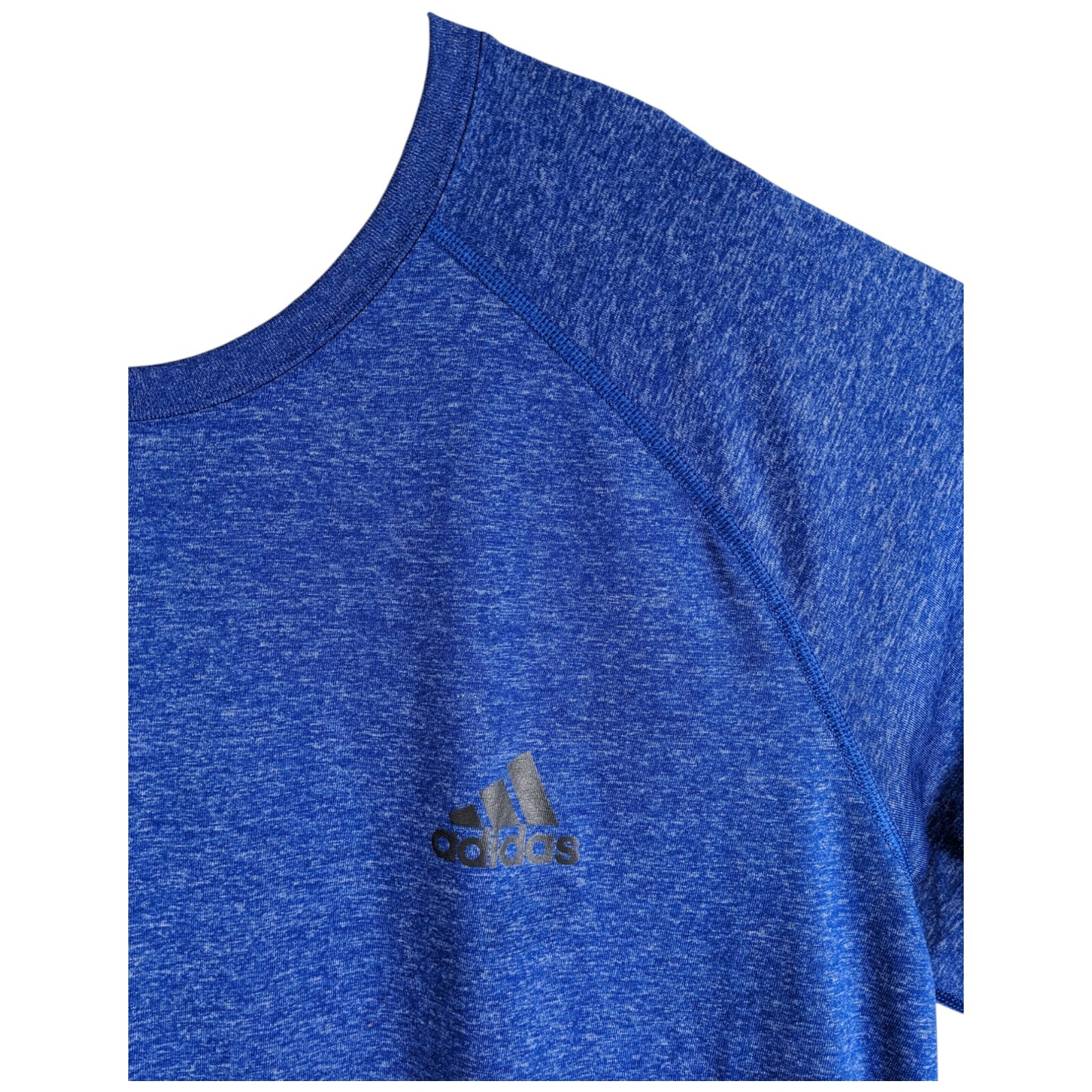 Adidas Ultimate Tee Short Sleeve Athletic T Shirt Mens 2XL Heather Blue
