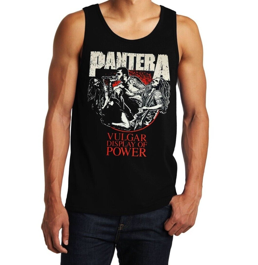 Pantera Power Heavy Metal Rock Band Black Tank Top Men’s Sizes