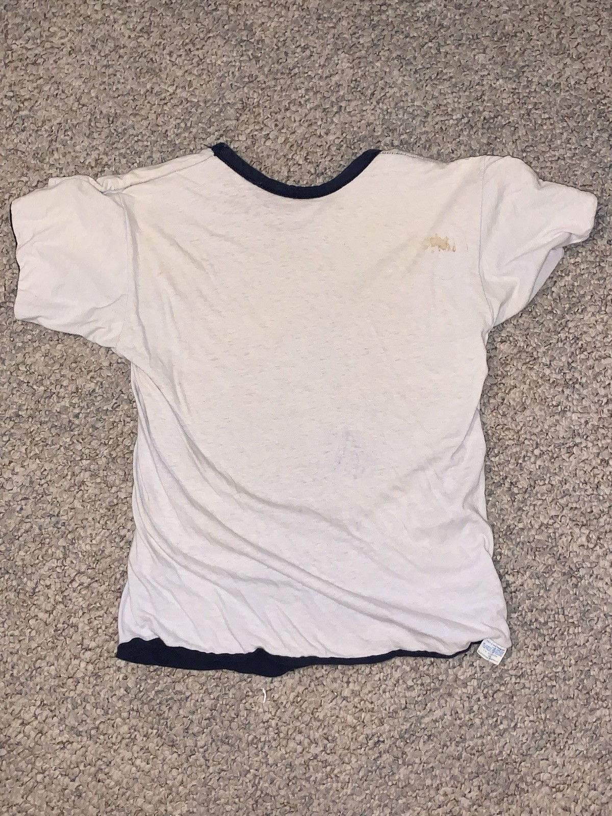 Vtg 70s Champion Reversible Double Face College P.E. Gym T Shirt Sz S Blue Bar