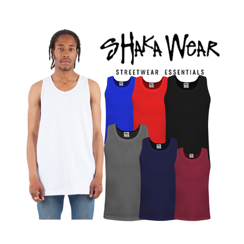 Shaka Wear Adult 6.0oz Active Cotton Sleeveless Tank Top
