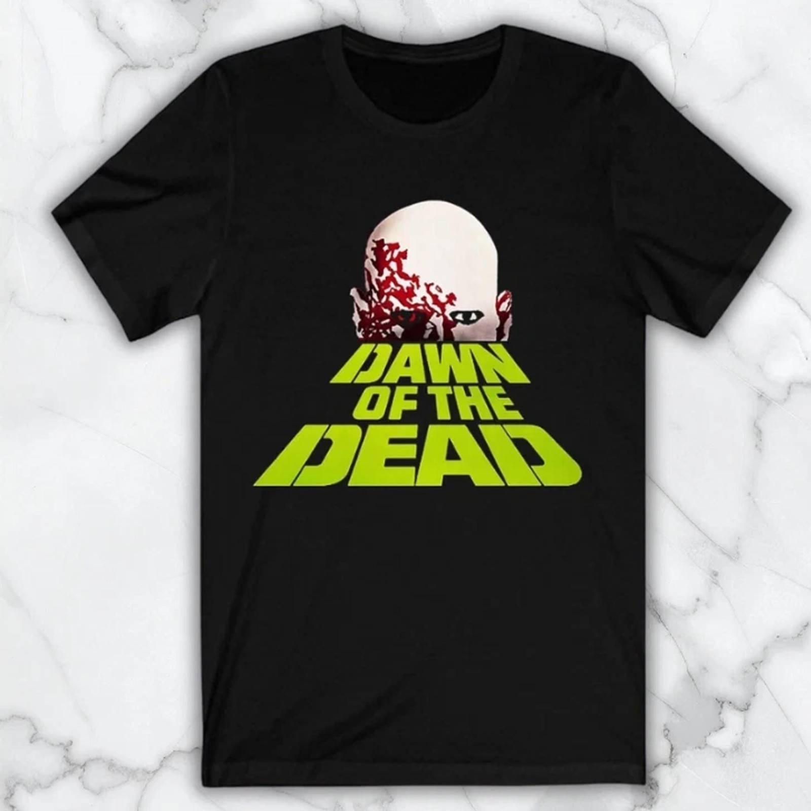 Dawn of The Dead Horror Movie Men’s Black Graphic T Shirt FREESHIPS