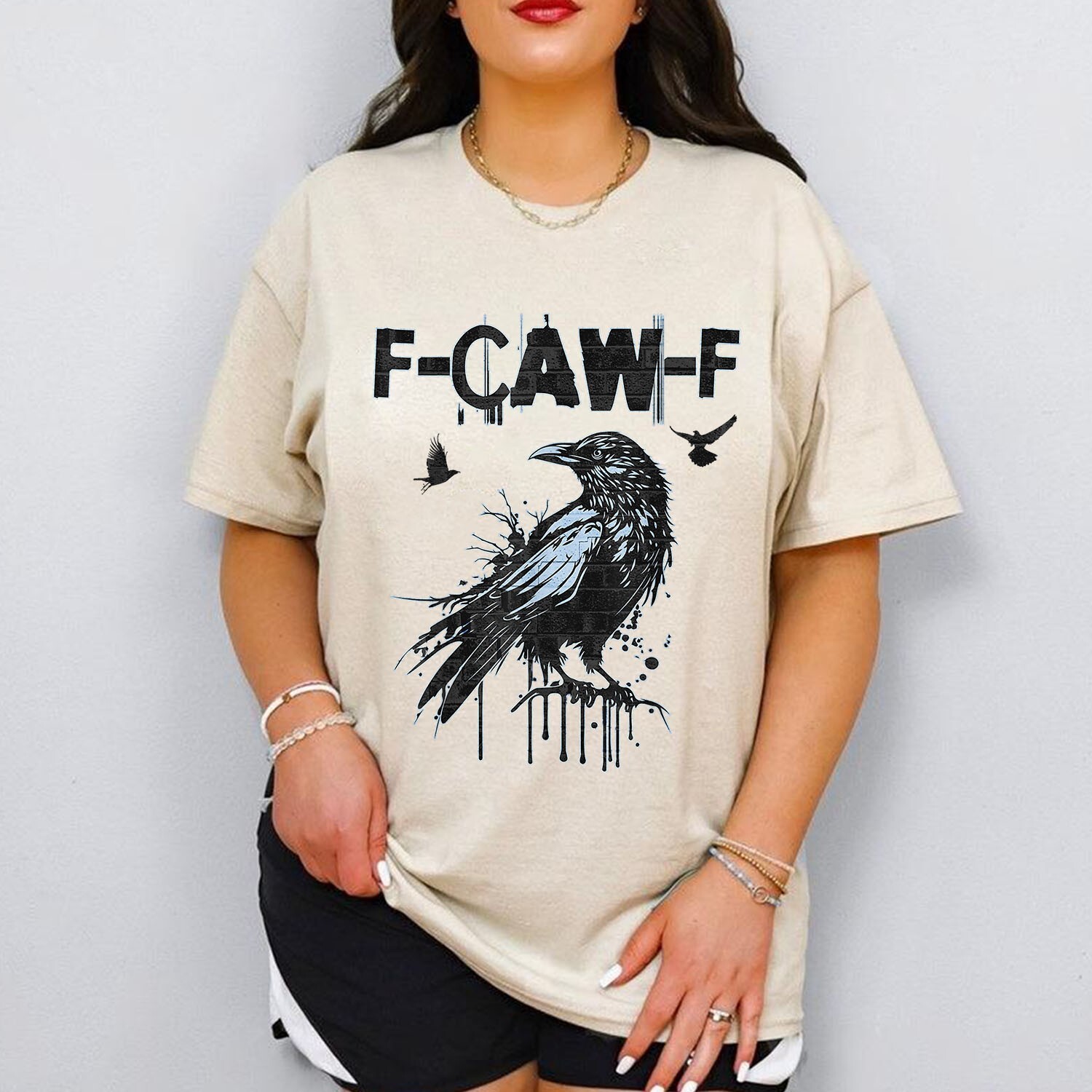 Black Crow, F-Caw-F Funny Black Bird T-Shirt For Men Women