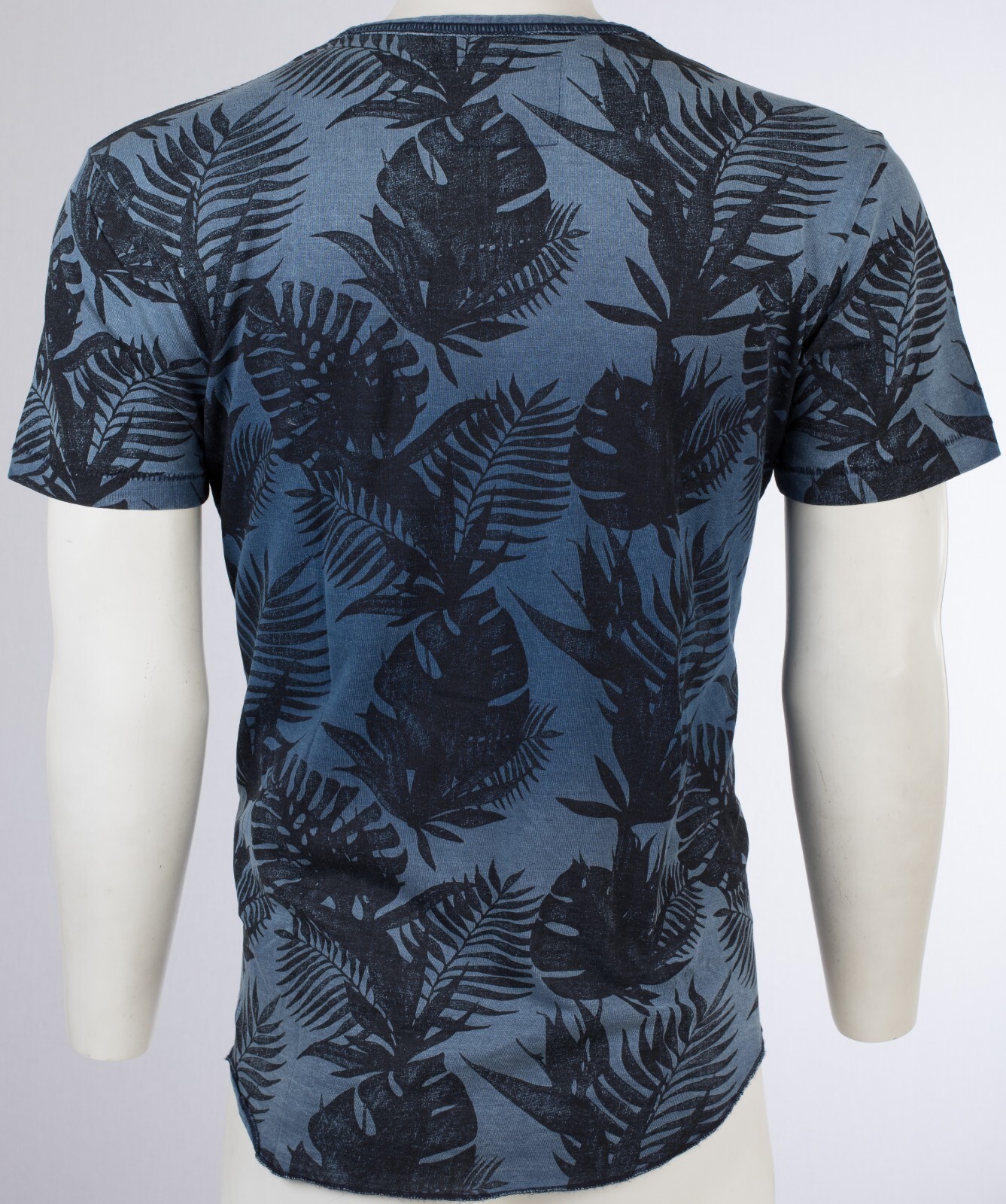 $89 TRUE RELIGION Indigo BUDDHA FACE Hawaiian Floral Graphic T-shirt NWT