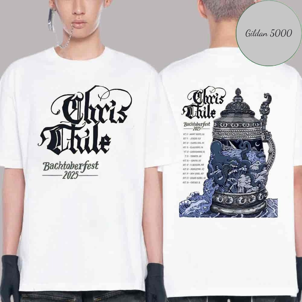 Chris Thile Bachtoberfest Tour Dates On October 2025 Double Sided T-Shirt