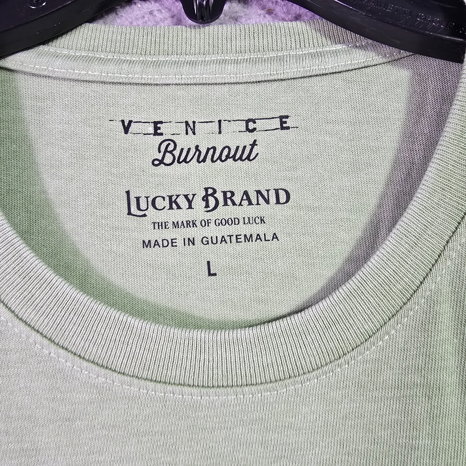 Lucky Brand Ganja Shirt Mens Large Green Smoke Jamaica Weed Casual Faded 420 NWT