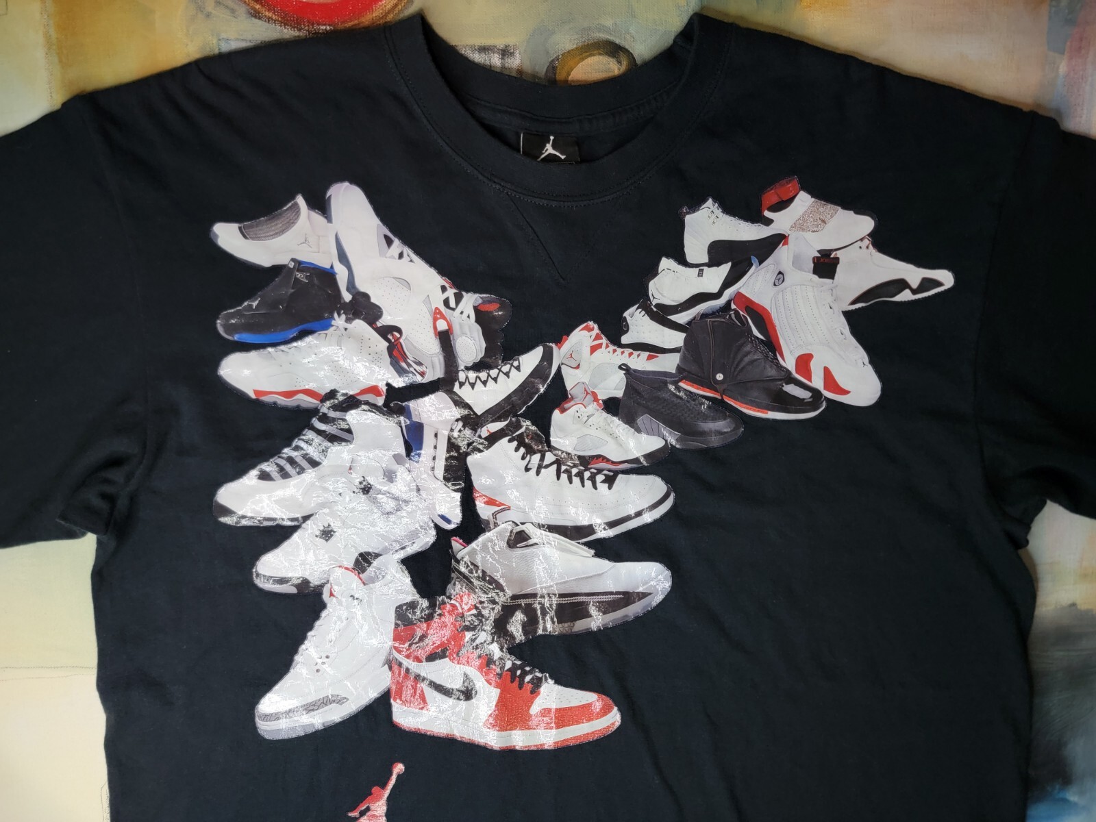 Air Jordan Shoes History Of Air Jordan Black Mens L Shirt A Must Have SHIPS FAST