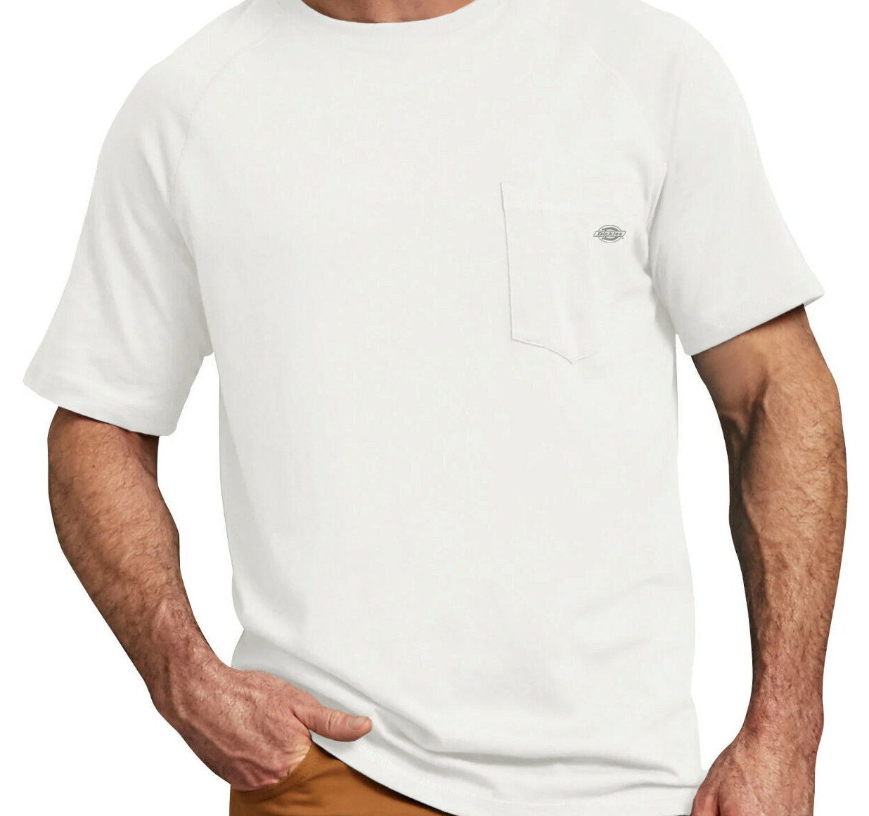 DICKIES Cooling Shirt MENS 3XL XXXL WHITE Fast Dry POCKET Tee Casual Work NWT