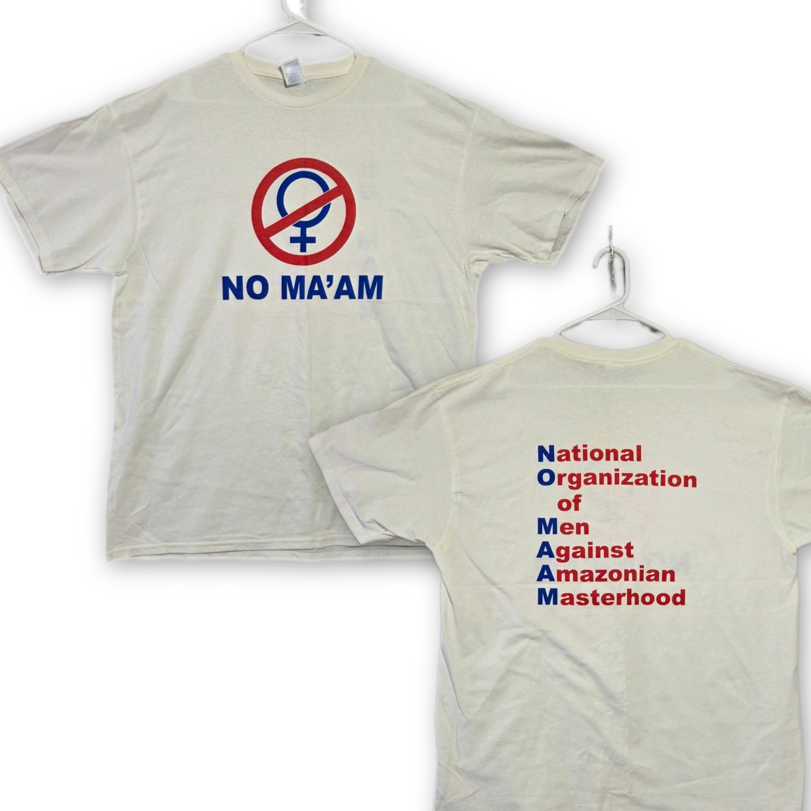 Delta Mens No Ma’am Graphic Shirt XL White Married With Children Al Bundy 90s TV