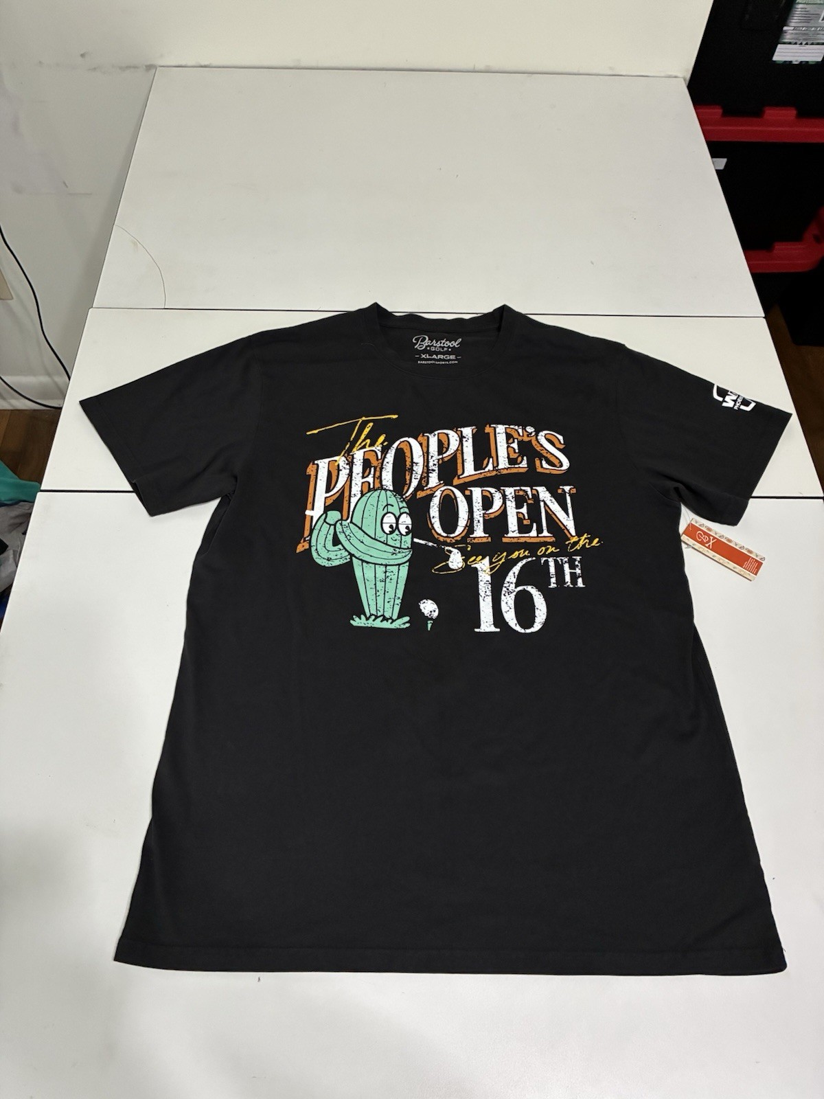 Barstool Golf Shirt XL Black People’s Open Retro Sportswear Preppy Streetwear