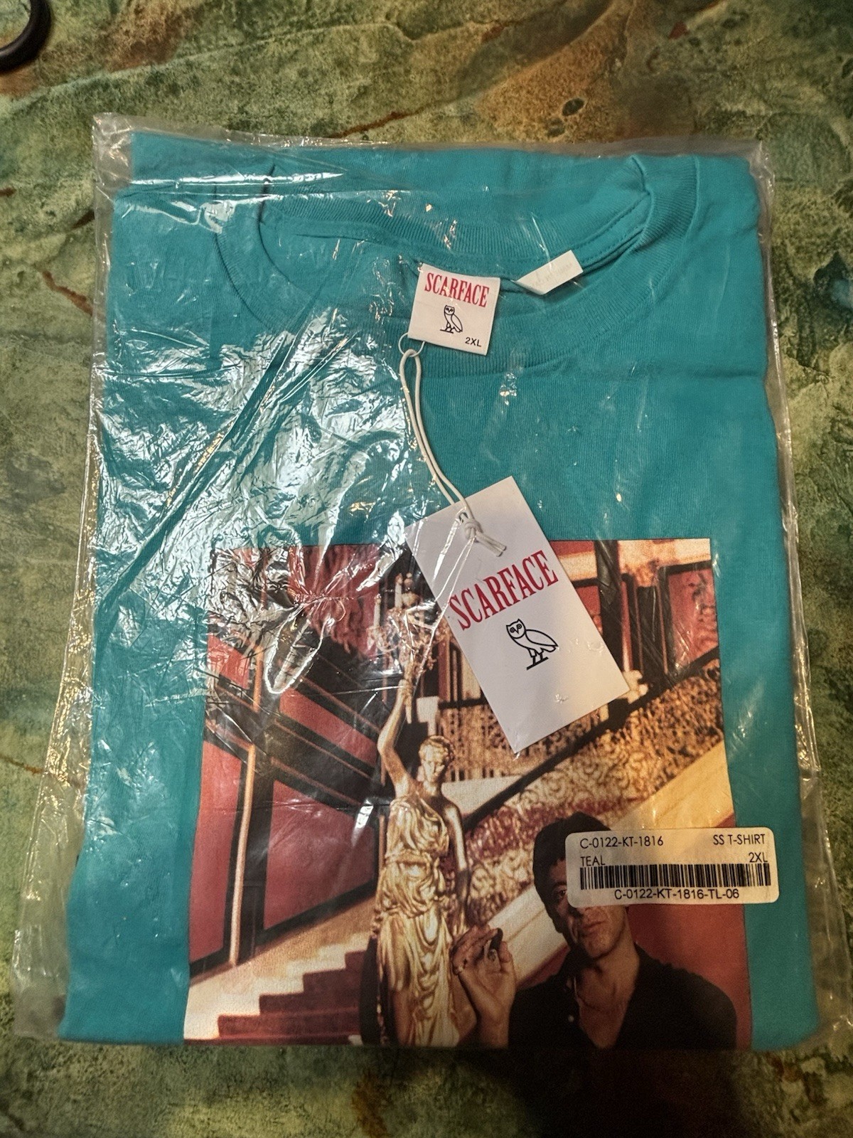 Scarface X OVO Teal Crew Neck T-Shirt Men’s 2XL Brand New with tag