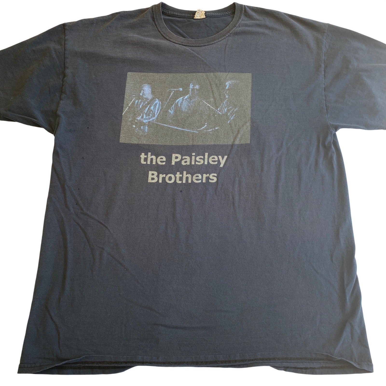 The Paisley Brothers Band Graphic T-Shirt Faded Black Distressed Mens Large