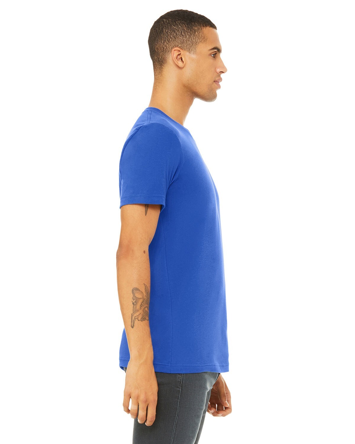 Bella + Canvas 3001C Small True Royal Cotton Jersey Tee Unisex Blue Tshirt